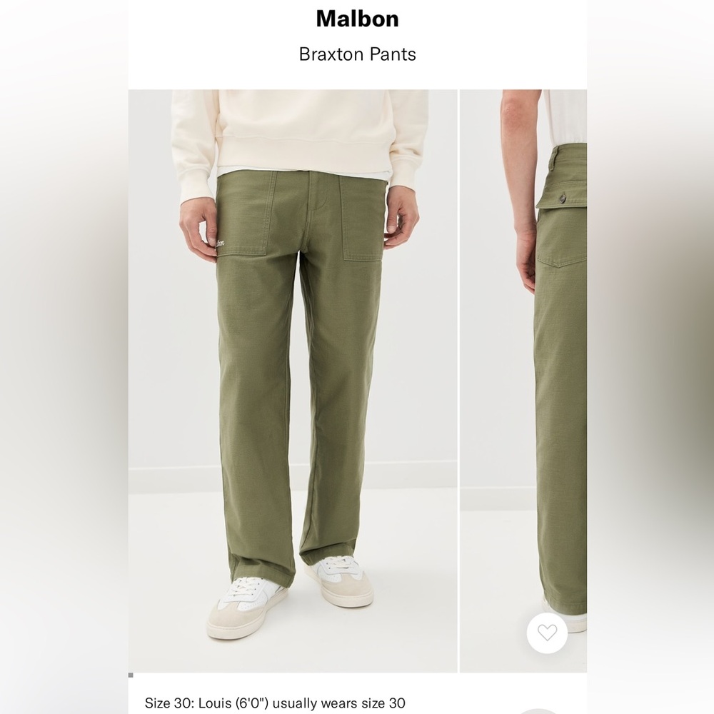 Malbon Braxton Men's Olive Green Pants